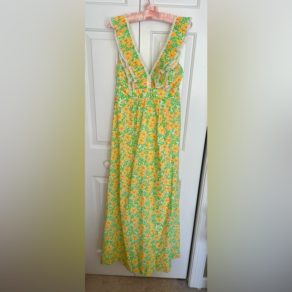 EUC Vintage Lilly Pulitzer The Lilly Floral Maxi Dress